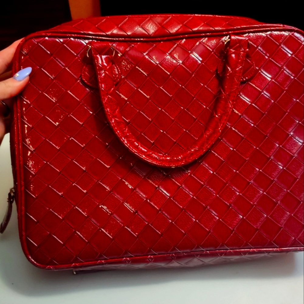 Estee Lauder Red Crocodile Bag (Great for laptops or for the office)